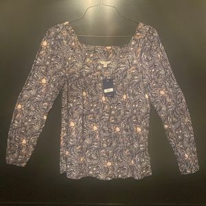 Lucky brand size medium blue floral top
